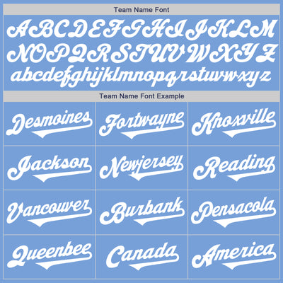 Custom Light Blue White Authentic Two Tone Baseball Jersey