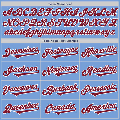 Custom Light Blue Crimson-White Authentic Two Tone Baseball Jersey