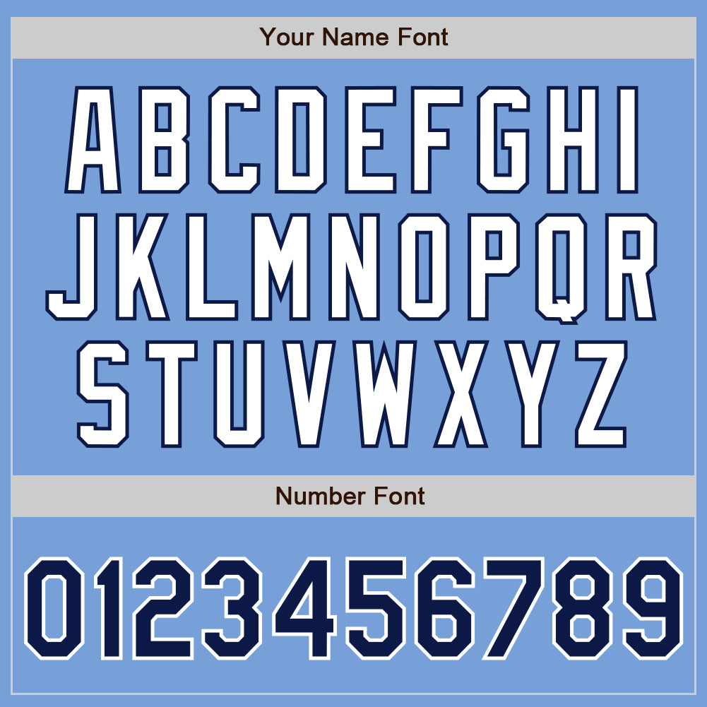 Custom Light Blue Navy-White Authentic Two Tone Baseball Jersey