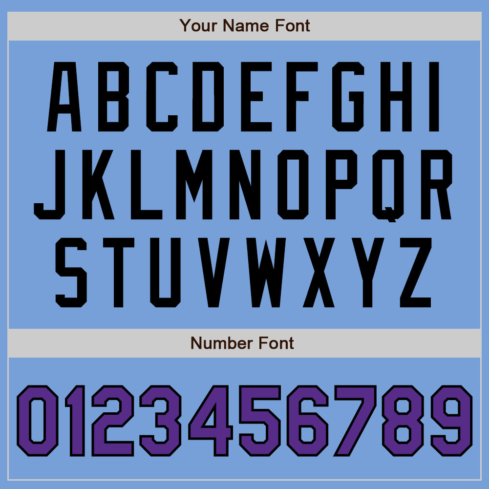 Custom Light Blue Purple-Black Authentic Two Tone Baseball Jersey