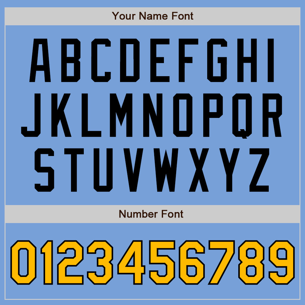 Custom Light Blue Gold-Black Authentic Two Tone Baseball Jersey