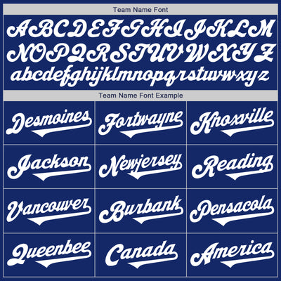 Custom Royal White Authentic Two Tone Baseball Jersey