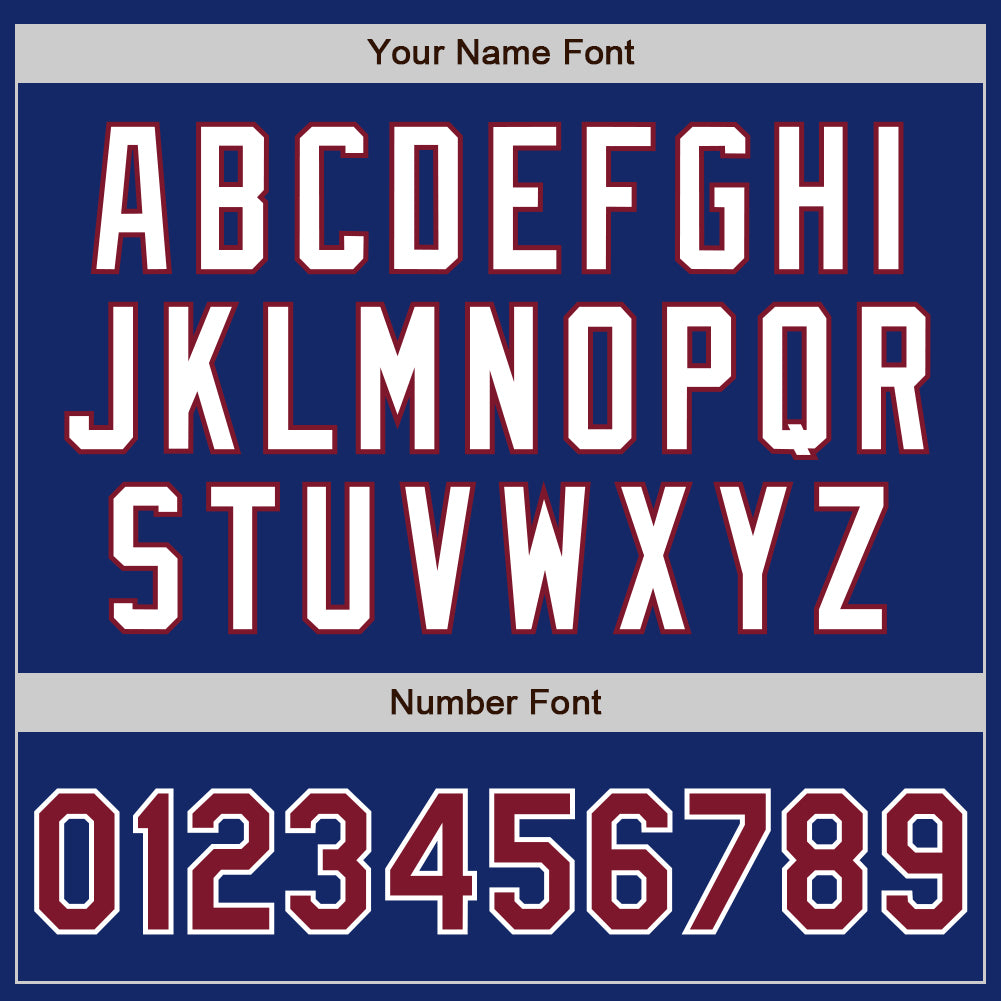 Custom Royal Crimson-White Authentic Two Tone Baseball Jersey