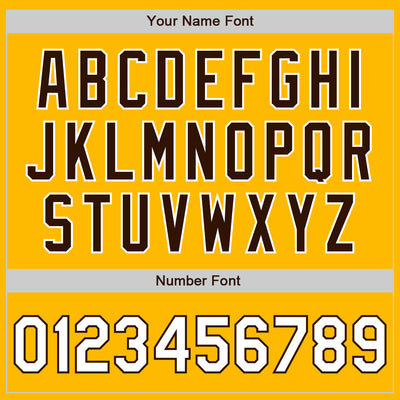 Custom Gold Brown-White Authentic Two Tone Baseball Jersey