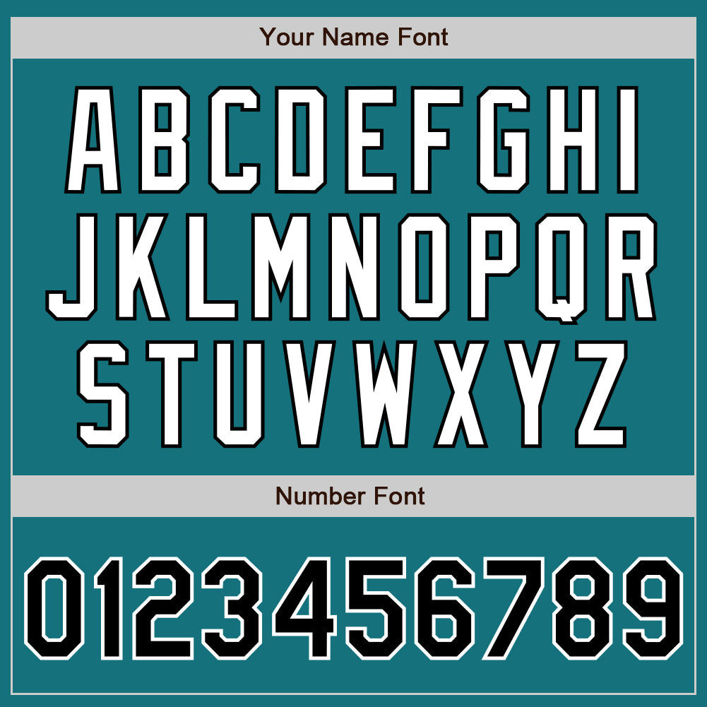 Custom Teal Black-White Authentic Two Tone Baseball Jersey