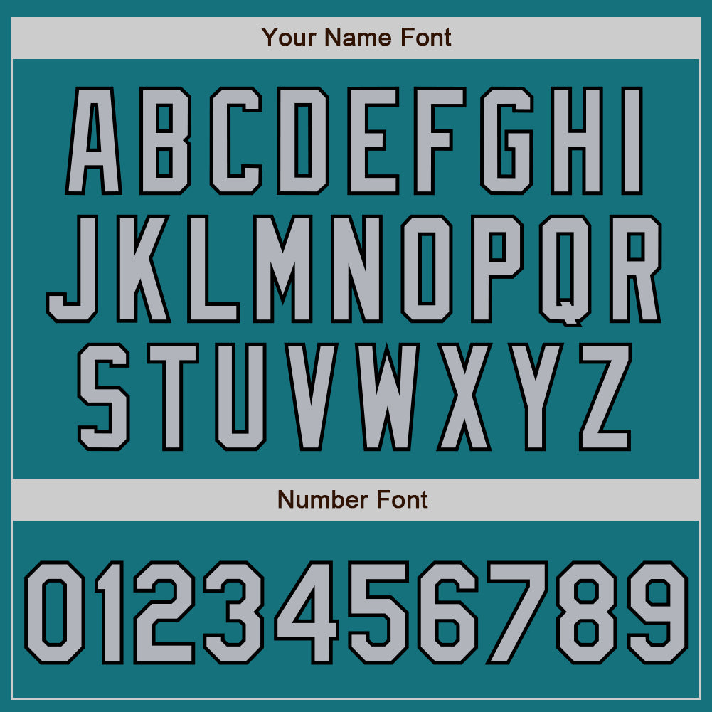 Custom Teal Gray-Black Authentic Two Tone Baseball Jersey