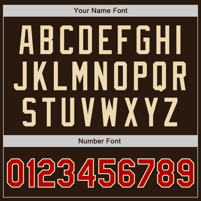 Custom Brown Red-Cream Authentic Two Tone Baseball Jersey