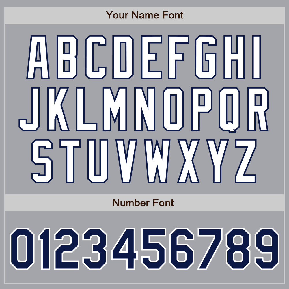 Custom Gray Navy-White Authentic Two Tone Baseball Jersey