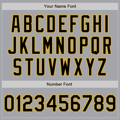 Custom Gray Black-Gold Authentic Two Tone Baseball Jersey