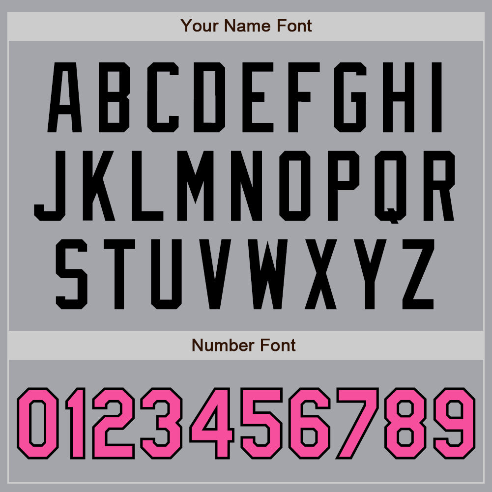 Custom Gray Pink-Black Authentic Two Tone Baseball Jersey