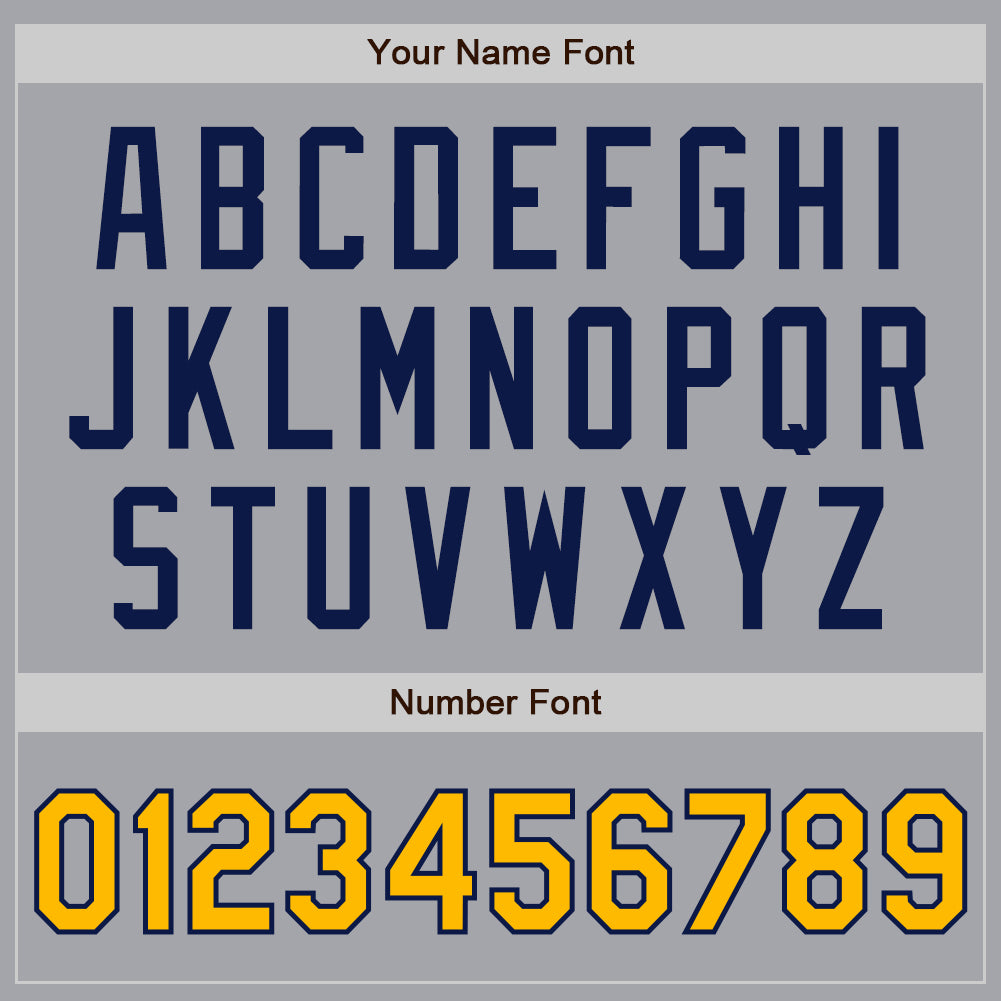 Custom Gray Gold-Navy Authentic Two Tone Baseball Jersey