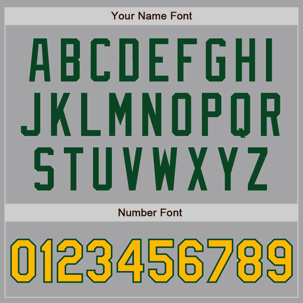 Custom Gray Gold-Green Authentic Two Tone Baseball Jersey