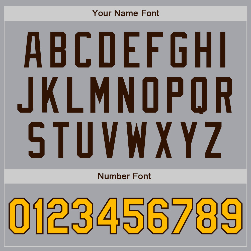 Custom Gray Gold-Brown Authentic Two Tone Baseball Jersey