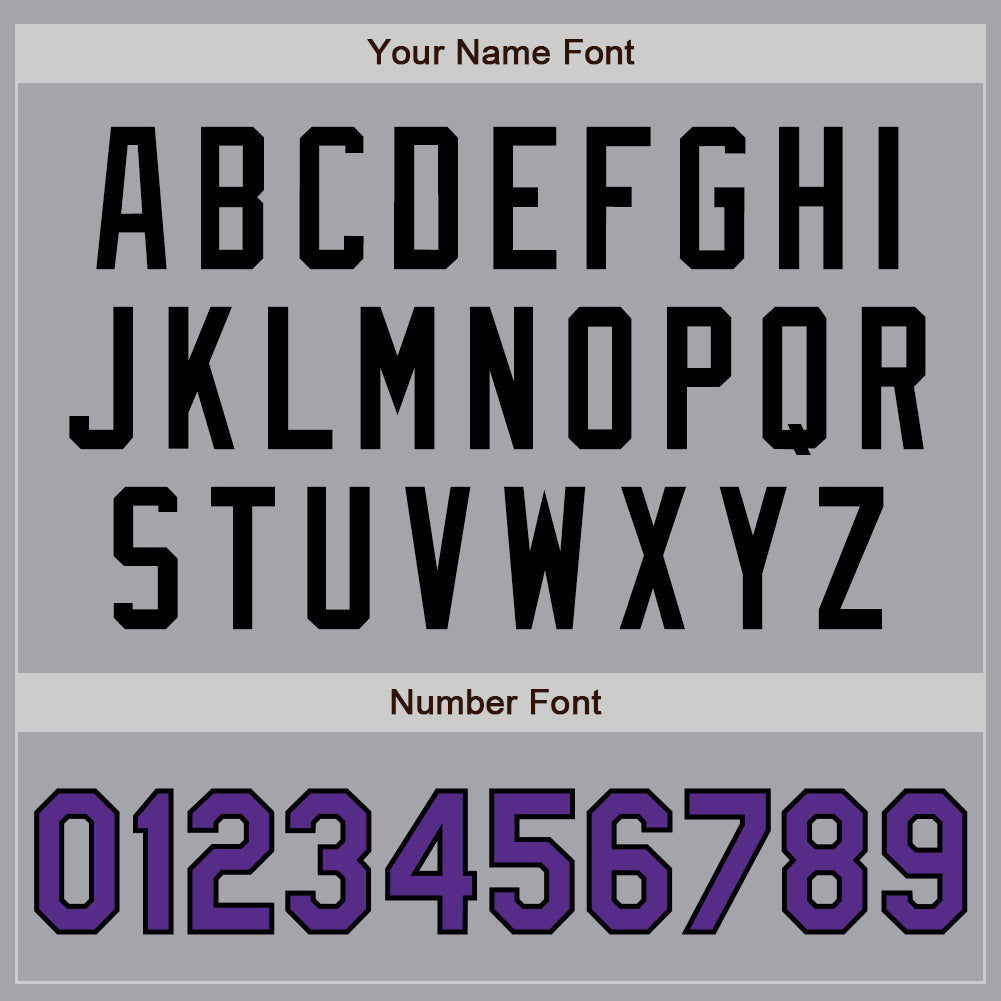 Custom Gray Purple-Black Authentic Two Tone Baseball Jersey