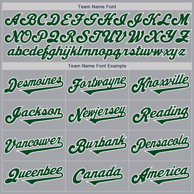 Custom Gray Green-White Authentic Two Tone Baseball Jersey