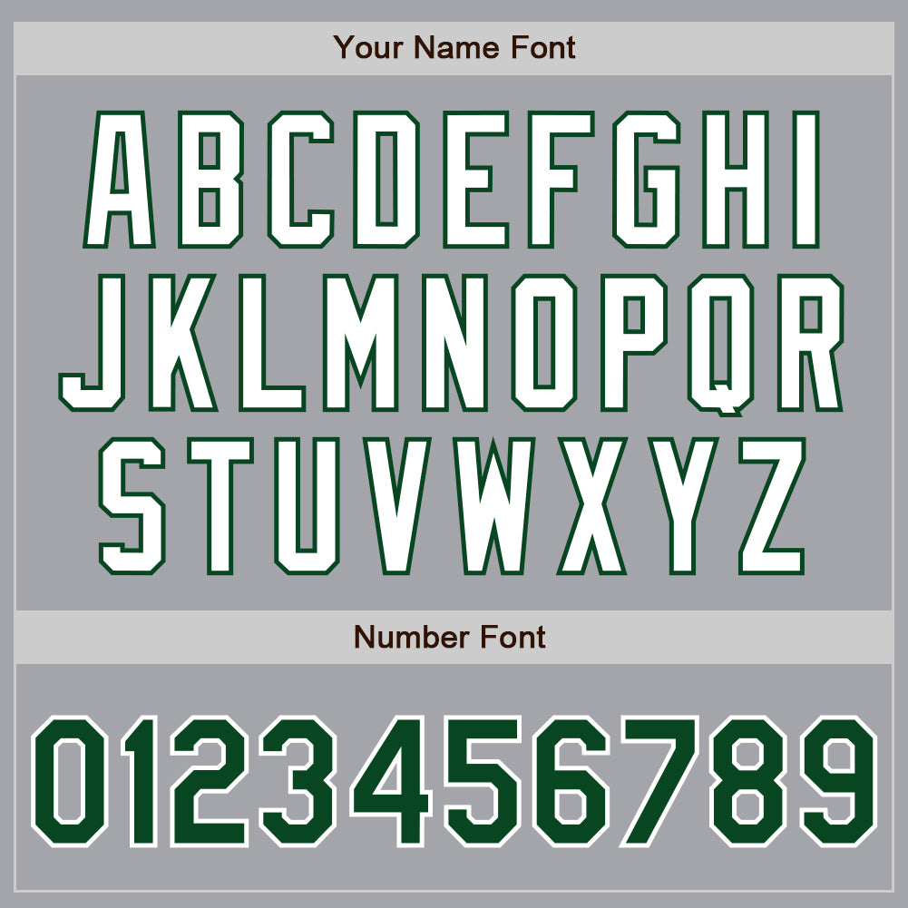 Custom Gray Green-White Authentic Two Tone Baseball Jersey