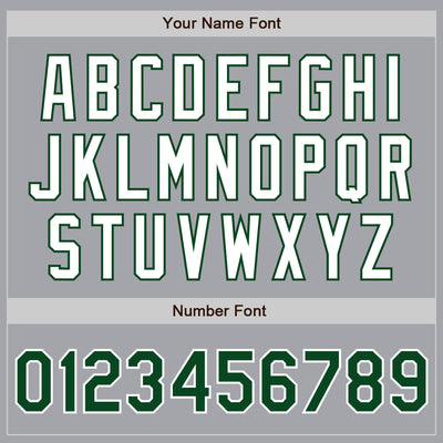 Custom Gray Green-White Authentic Two Tone Baseball Jersey