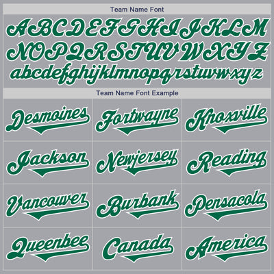 Custom Gray Kelly Green-White Authentic Two Tone Baseball Jersey