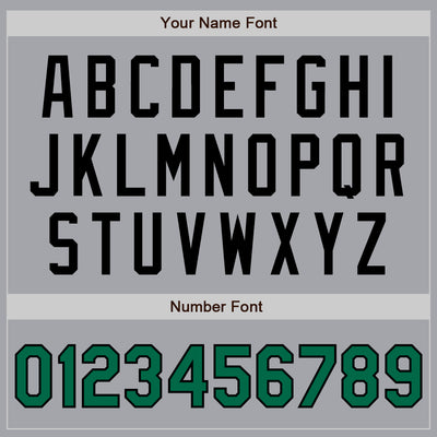 Custom Gray Kelly Green-Black Authentic Two Tone Baseball Jersey