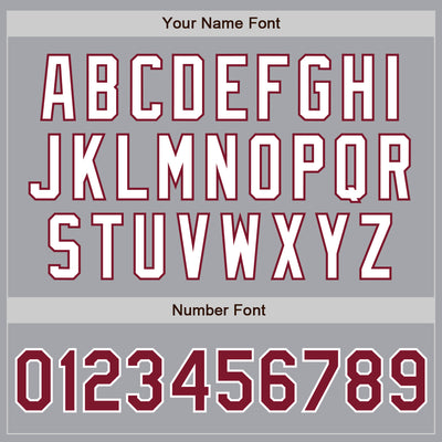Custom Gray Crimson-White Authentic Two Tone Baseball Jersey