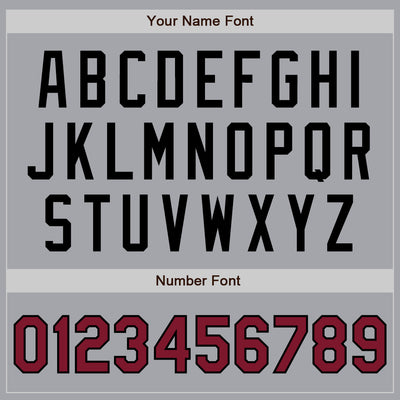 Custom Gray Crimson-Black Authentic Two Tone Baseball Jersey