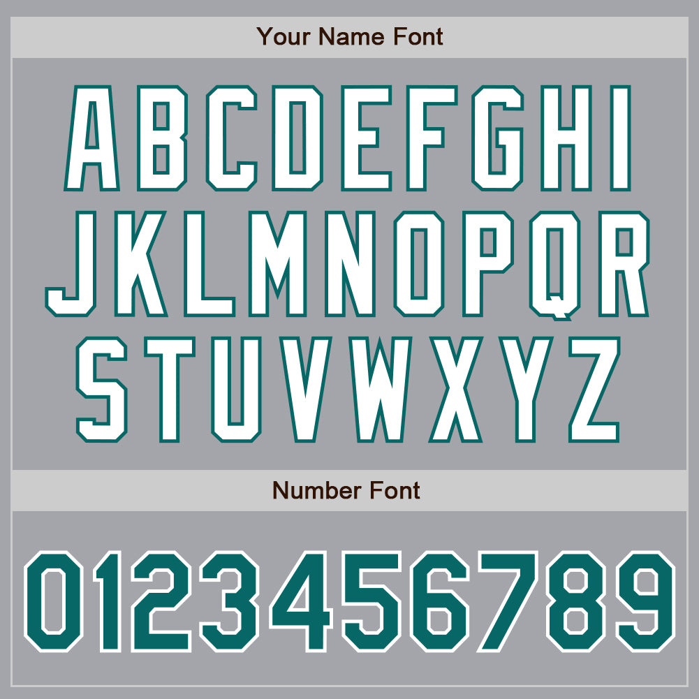 Custom Gray Teal-White Authentic Two Tone Baseball Jersey