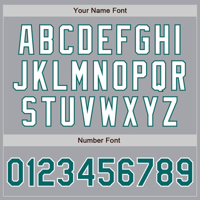 Custom Gray Teal-White Authentic Two Tone Baseball Jersey