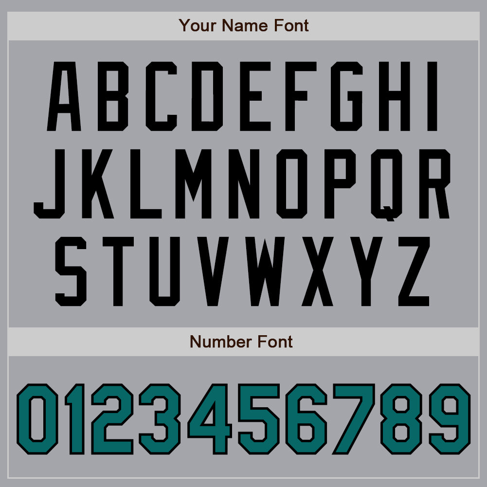 Custom Gray Teal-Black Authentic Two Tone Baseball Jersey