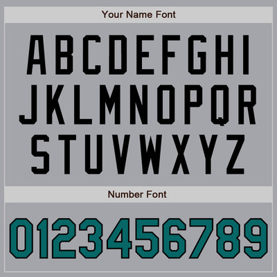 Custom Gray Teal-Black Authentic Two Tone Baseball Jersey