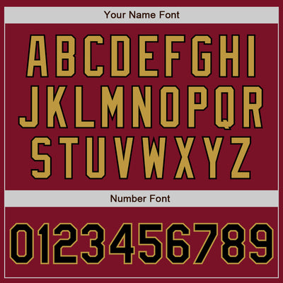 Custom Crimson Black-Old Gold Authentic Two Tone Baseball Jersey