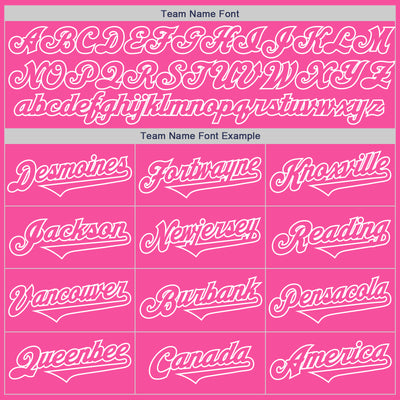 Custom Pink White Authentic Two Tone Baseball Jersey