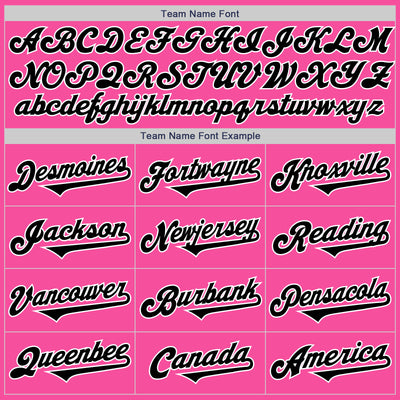 Custom Pink Black-White Authentic Two Tone Baseball Jersey