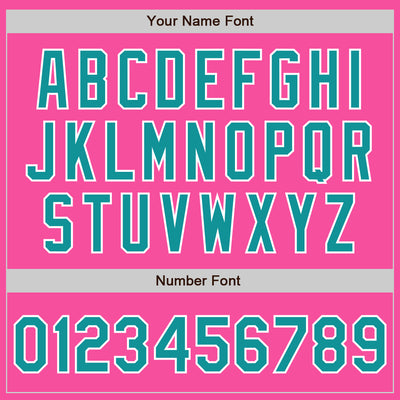 Custom Pink Teal-White Authentic Two Tone Baseball Jersey