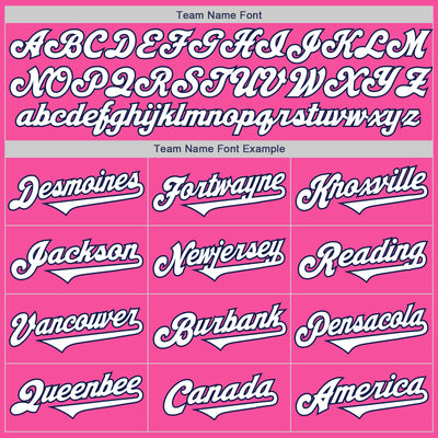 Custom Pink White-Navy Authentic Two Tone Baseball Jersey