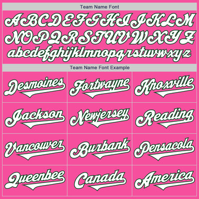 Custom Pink White-Green Authentic Two Tone Baseball Jersey