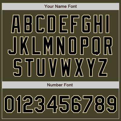 Custom Olive Black-Cream Authentic Two Tone Salute To Service Baseball Jersey