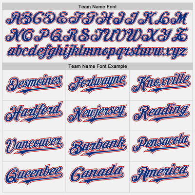 Custom White Royal-Red Authentic Two Tone Baseball Jersey