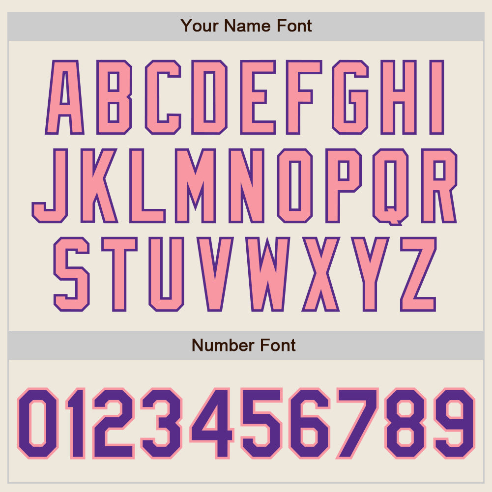 Custom Cream Purple Pinstripe Medium Pink Authentic Two Tone Baseball Jersey