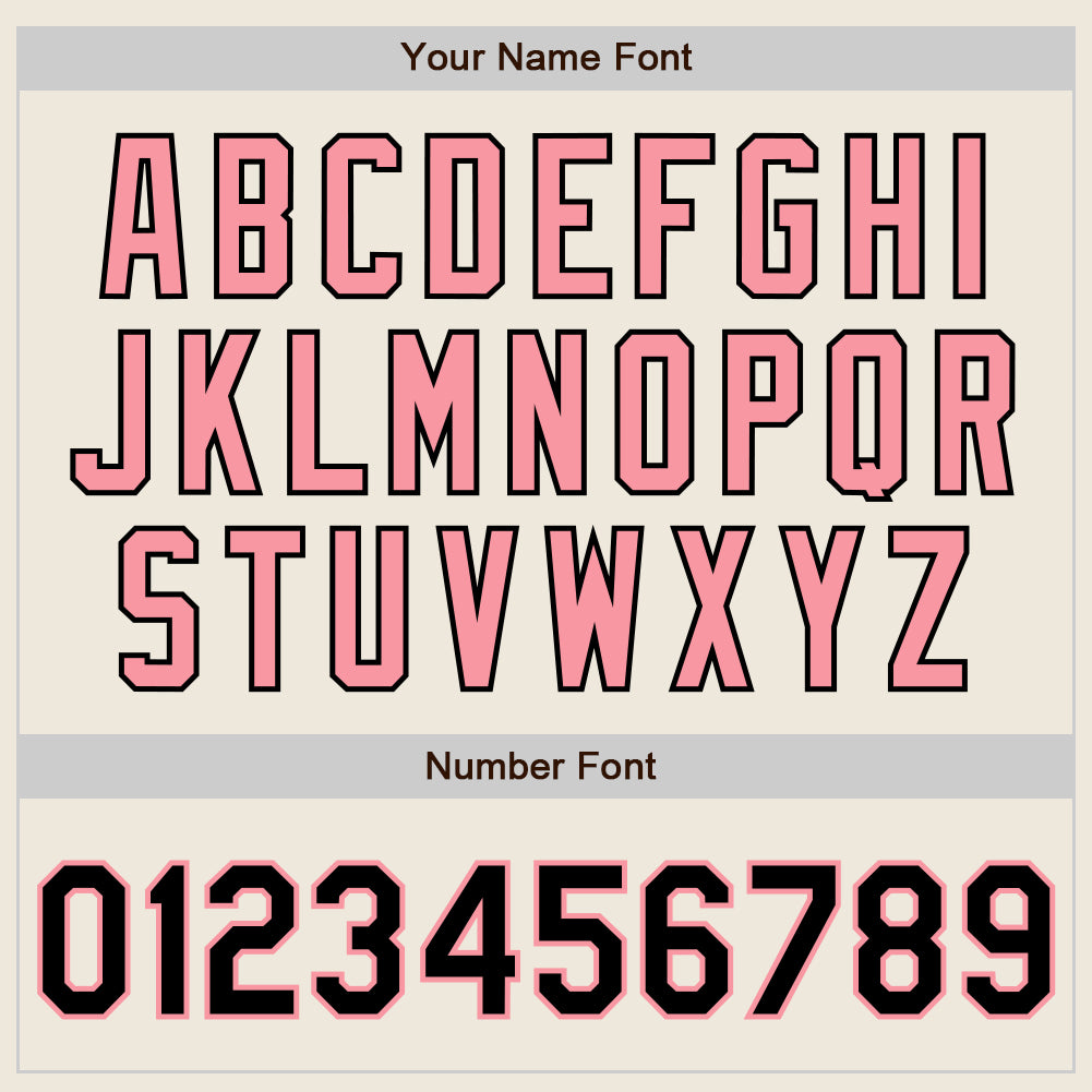 Custom Cream Black Pinstripe Medium Pink Authentic Two Tone Baseball Jersey