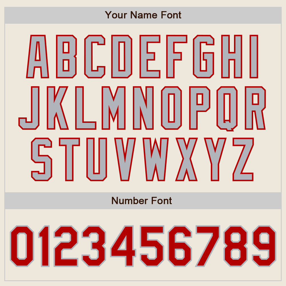 Custom Cream Red Pinstripe Gray Authentic Two Tone Baseball Jersey