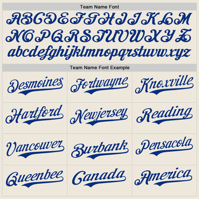 Custom Cream Royal Pinstripe Royal Authentic Two Tone Baseball Jersey