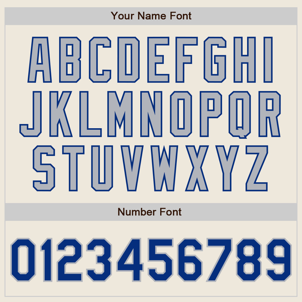 Custom Cream Royal Pinstripe Gray Authentic Two Tone Baseball Jersey