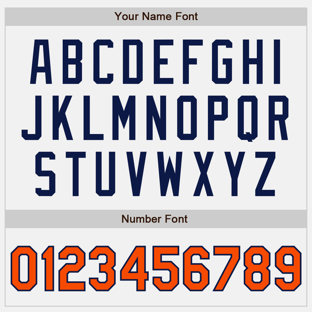 Custom White Orange Pinstripe Navy Authentic Two Tone Baseball Jersey