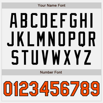 Custom White Orange Pinstripe Black Authentic Two Tone Baseball Jersey