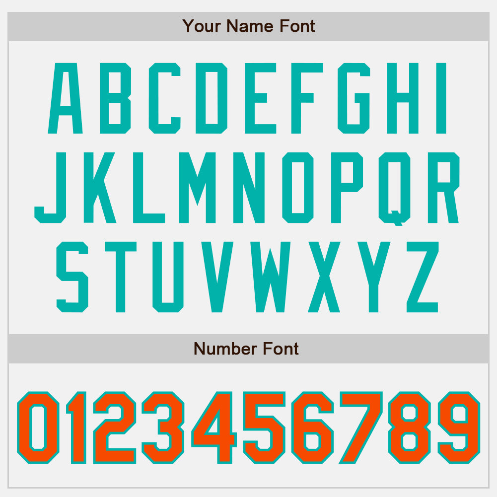 Custom White Orange Pinstripe Aqua Authentic Two Tone Baseball Jersey