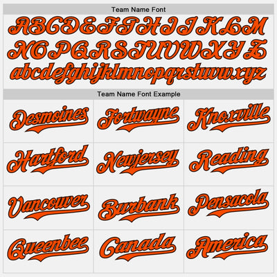 Custom White Orange Pinstripe Brown Authentic Two Tone Baseball Jersey