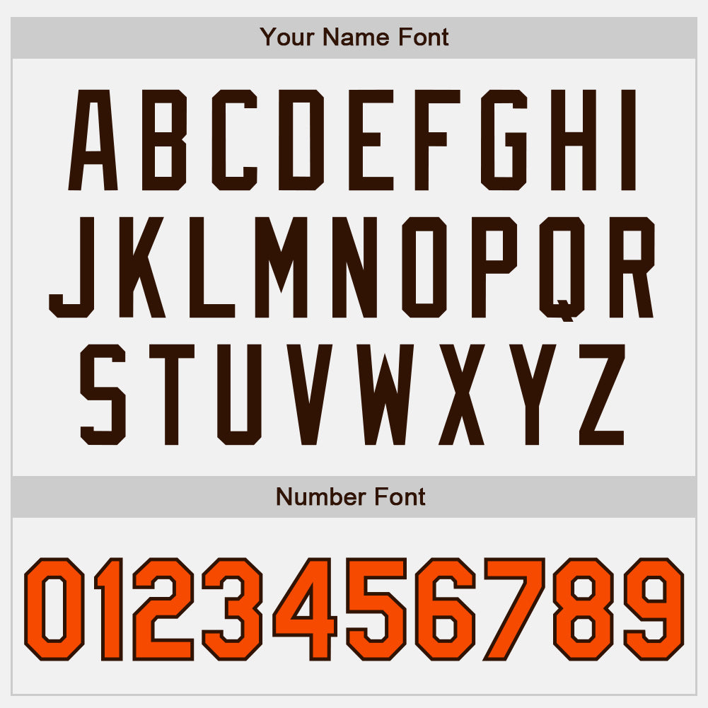 Custom White Orange Pinstripe Brown Authentic Two Tone Baseball Jersey