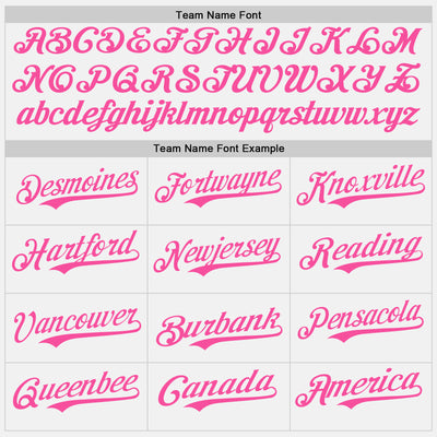 Custom White Pink Pinstripe Pink Authentic Two Tone Baseball Jersey