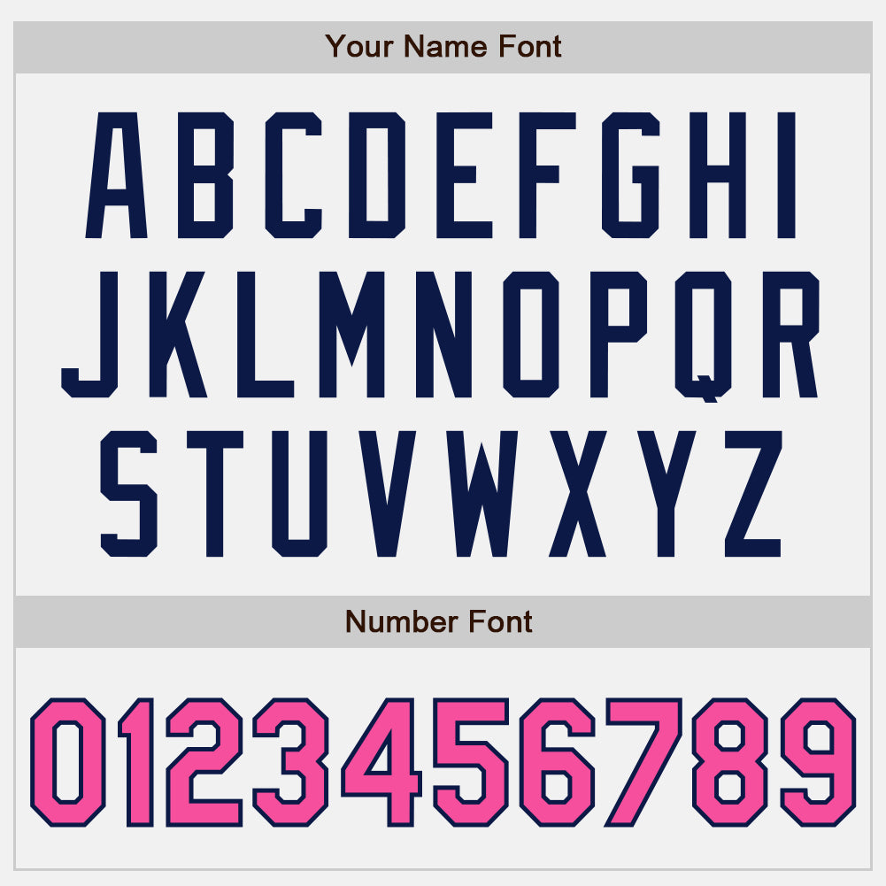 Custom White Pink Pinstripe Navy Authentic Two Tone Baseball Jersey