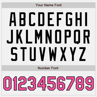 Custom White Pink Pinstripe Black Authentic Two Tone Baseball Jersey